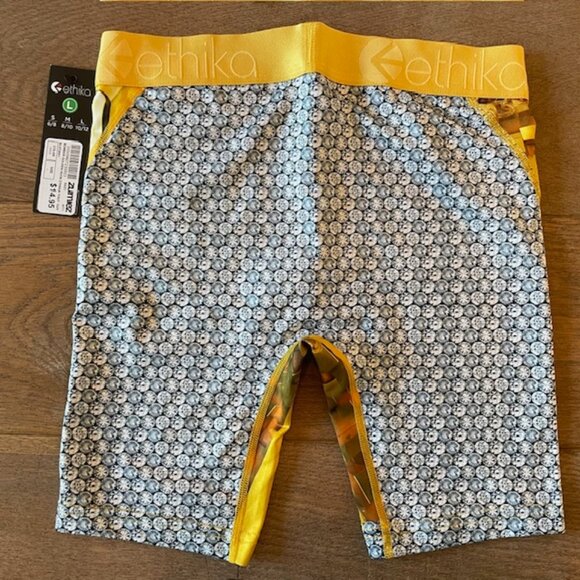 Ethika The Staple Boys Boxer Shorts | Size L | Yellow, Diamond Pattern - Picture 2 of 2